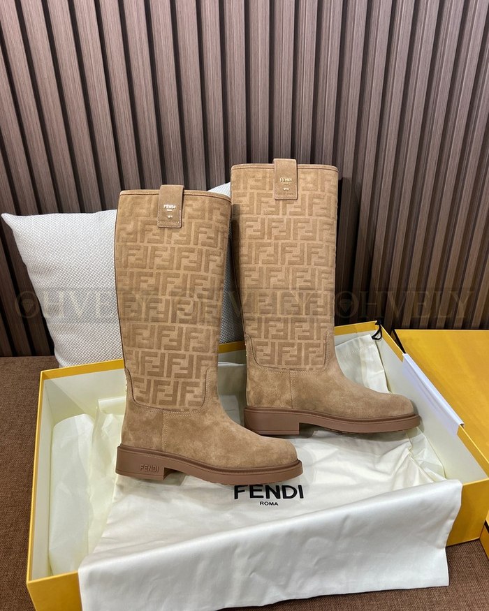 펜디 필로 모노그램 니 하이 부츠