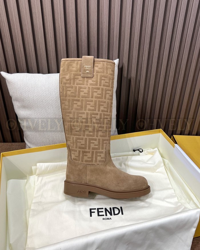 펜디 필로 모노그램 니 하이 부츠