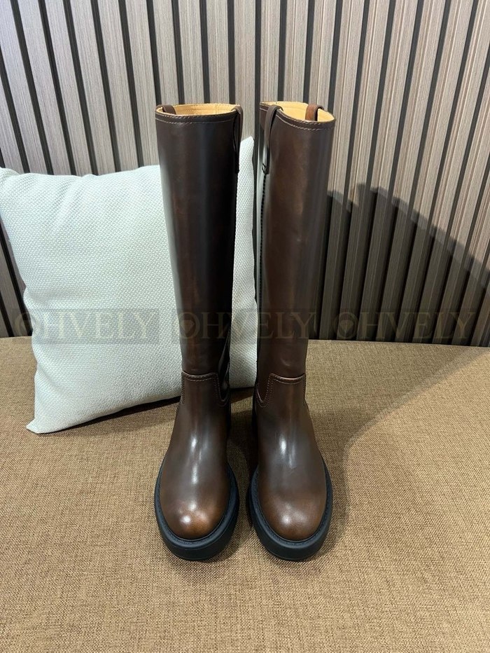 미우미우 퓌메 가죽 부츠