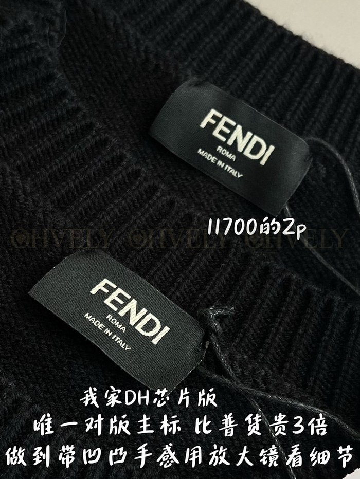 【 ZP 】FENDI 블랙 니트 맨투맨 티셔츠 (매장가 234만원)