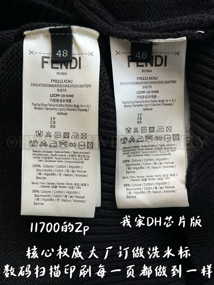 【 ZP 】FENDI 블랙 니트 맨투맨 티셔츠 (매장가 234만원)