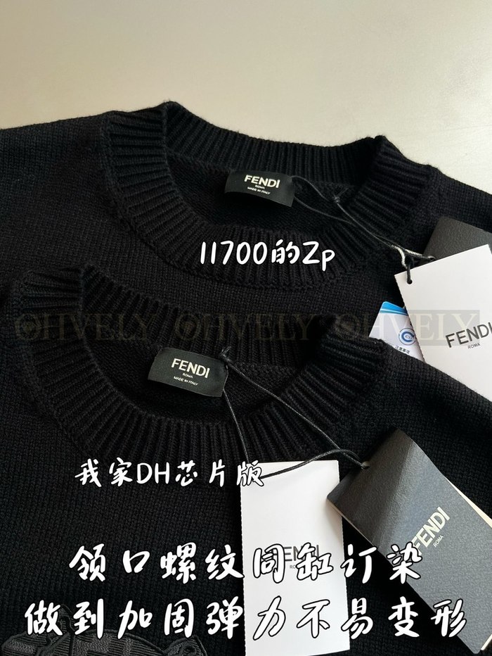 【 ZP 】FENDI 블랙 니트 맨투맨 티셔츠 (매장가 234만원)