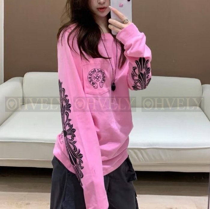 【 ZP 】CHROME HEARTS 티셔츠 핑크 (매장가 144만원)