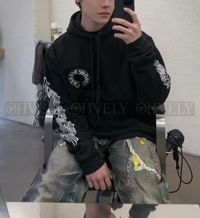 【 ZP 】CHROME HEARTS 후드 티셔츠 블랙 (매장가 380만원)