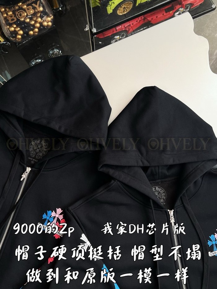 【 ZP 】CHROME HEARTS 후드 집업 블랙 (매장가 180만원)