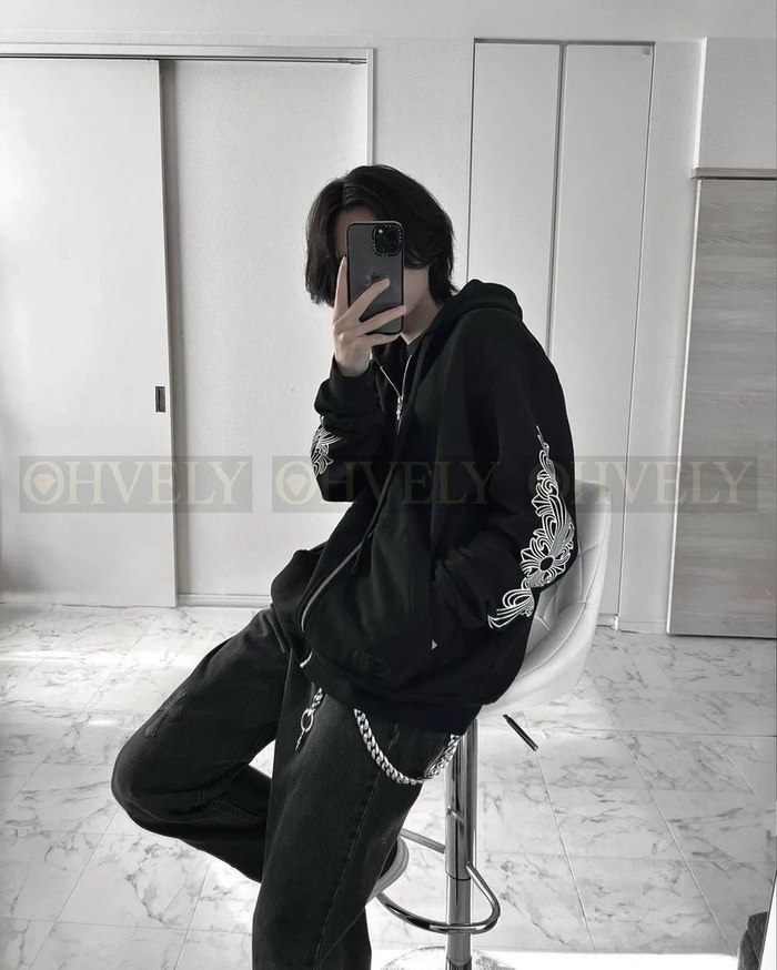 【 ZP 】CHROME HEARTS 후드 집업 블랙 (매장가 280만원)