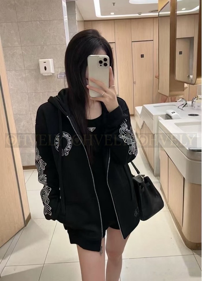 【 ZP 】CHROME HEARTS 후드 집업 블랙 (매장가 280만원)