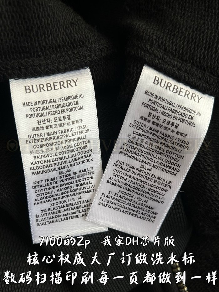 【 ZP 】Burberry 체크 트리밍 코튼 지퍼 후디 (매장가 142만원)